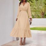 Elegant Cross-Border Fit-and-Flare Jacquard Dress - Image 5