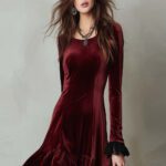 Womens Fashion Patchwork Lace Dress - Image 3