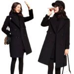 Trendy Black Chanel-style Wool Coat - Image 6