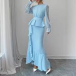 Fashionable Irregular Ruffle Hem Slip Dress - Image 4