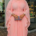 New High-end Pleated, Tie-waist, Oversized Maxi Dress For Women