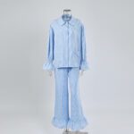 Womens Cozy And Casual Plaid Pants Set For Home Or Outdoors In Europe And America - Image 3