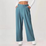 Elegant Professional-style High-waisted Straight-leg Pants - Image 4
