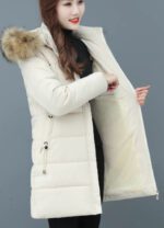 Womens Mid-Length Padded Cotton-Padded Jacket - Image 5