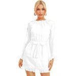 Bright Yellow Dress Chiffon Jacquard Double Fabric - Image 8