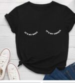 Womens Printed Summer Simple Casual Crew Neck T Shirt - Image 2