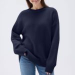 Women's Loose Casual Round Neck Long Sleeved Sweatshirt - Image 6