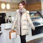 Womens Mid-Length Plus-Size Loose Cotton Padded Jacket In Korean Style - Image 6