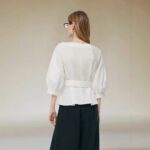 Elegant Shirt With A Belt And Three-quarter-length Sleeves - Image 2