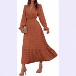 Elegant Cross-Border Fit-and-Flare Jacquard Dress - Image 9