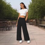 Elegant Professional-style High-waisted Straight-leg Pants