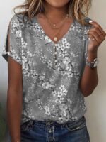 Womens Floral-print Tops From Europe And The US - Image 2