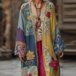 Elegant Long Flared Dress With Floral Print For Summer