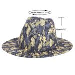Stylish Leaf-Print Sun-Protective Wide-Brim Gentlemans Hat - Image 5