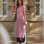 Hollow-out Slit Knit Layered Dress - Image 2