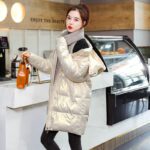 Womens Mid-Length Plus-Size Loose Cotton Padded Jacket In Korean Style - Image 5