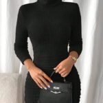 Euro-American Style High-neck Dress - Image 2