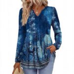 Womens Long-sleeve Autumn Blouse, Doll-style - Image 3