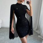 Elegant And Sexy Sequin Bodycon Sheath Mini Dress