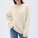 Women's Loose Casual Round Neck Long Sleeved Sweatshirt - Image 9