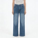 Retro Washed Mopping Pants High-Waisted Womens Slimming Washed Denim Jeans - Image 6