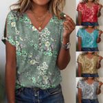 Womens Floral-print Tops From Europe And The US