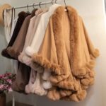 Thickened Knitted Cape With Furry Collar For FallWinter