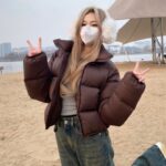 Womens Short Loose-fitting Winter Cotton-padded Coat For Petite Women - Image 6