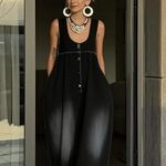 Bucket-style Washed Denim Vest Dress - Image 2