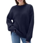 Women's Loose Casual Round Neck Long Sleeved Sweatshirt - Image 4