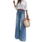 Womens Fashionable Vintage Washed Slim-Fit Jeans - Image 3