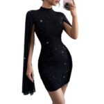 Elegant And Sexy Sequin Bodycon Sheath Mini Dress - Image 6