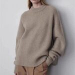 Womens Plus-Size Loose Crew-Neck Pullover Sweater - Image 3