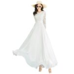 Womens Elegant Lace Hollow-Out Dress New 2025 Style - Image 4