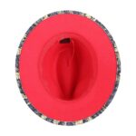 Stylish Leaf-Print Sun-Protective Wide-Brim Gentlemans Hat - Image 4