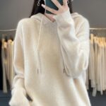 Stylish Womens Knitted Pullover With A Hood - Image 8