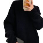 Womens Plus-Size Loose Crew-Neck Pullover Sweater - Image 5