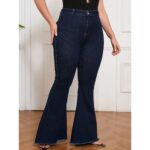 Curvy Fit High Waisted Flared Jeans For Women Plus Size Sret - Image 5