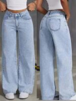 Sweet And Spicy Style High Waist Straight Jeans Women's Clothing - Image 5