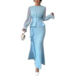 Fashionable Irregular Ruffle Hem Slip Dress - Image 6