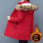Womens Mid-Length Padded Cotton-Padded Jacket - Image 2